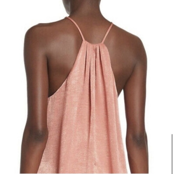 Show Me Your Mumu Byron Dress Halter Shift Satin in Salmon Blush Pink - Picture 2 of 9